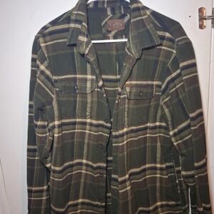 Orvis Green and Brown Checkered Shirt
